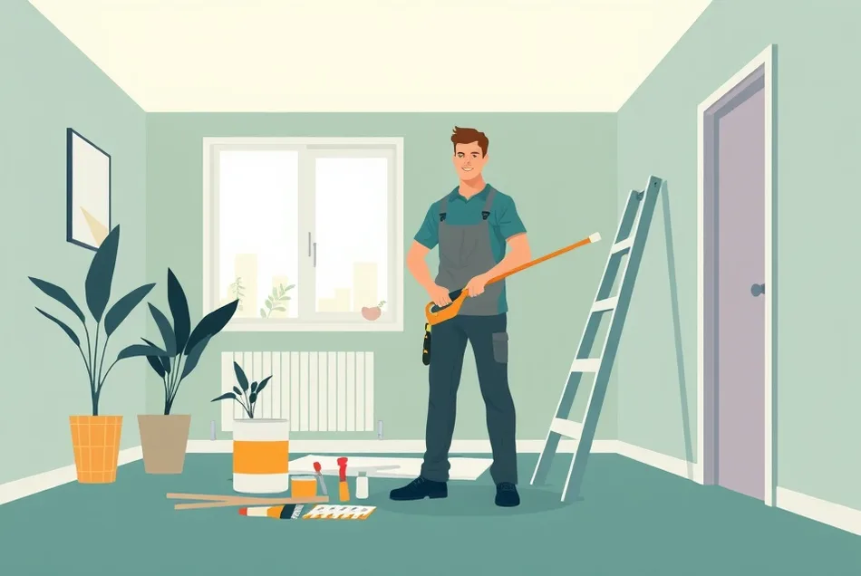Intérieur rénové après travaux de peinture à Aubervilliers