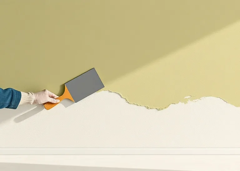 Application d'un enduit décoratif à la lisseuse sur un mur