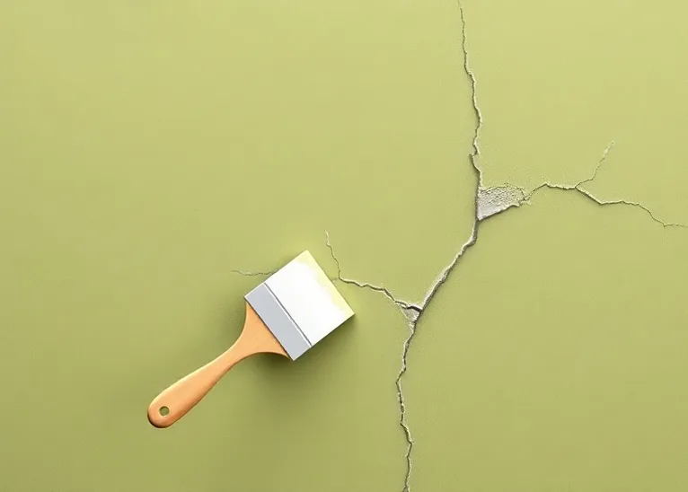 Ponçage et rebouchage des fissures avant mise en peinture